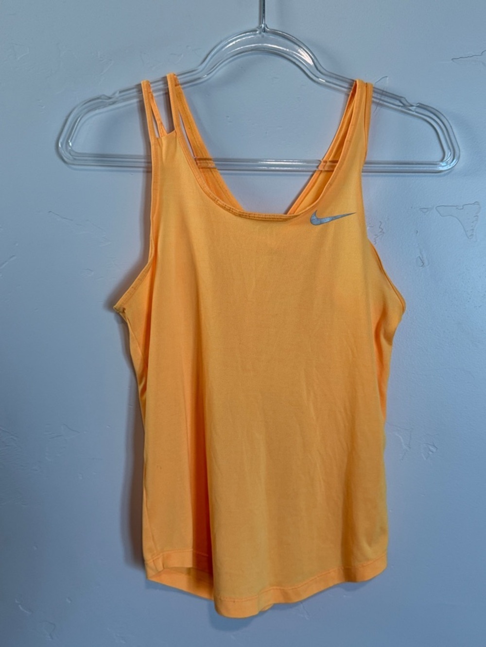 Nike Dry Fit Orange Double-Strap Athletic Tank Top